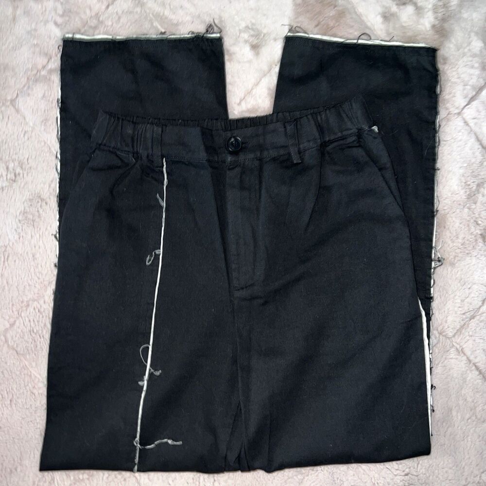 UNDERWATER streetwear trouser pants men’s size small black white distressed